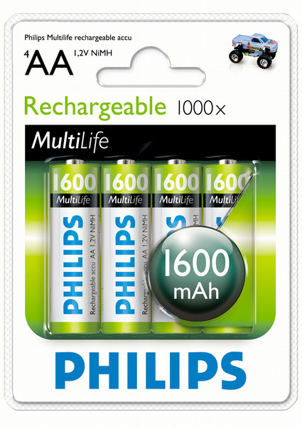 Philips R6B4A160/10BATT OPL Nickel-Metal Hydride (NiMH) 1600mAh 1.2V rechargeable battery