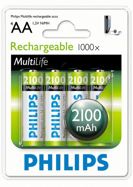 Philips R6B4A210/10BATT OPL Nickel-Metal Hydride (NiMH) 2100mAh 1.2V rechargeable battery