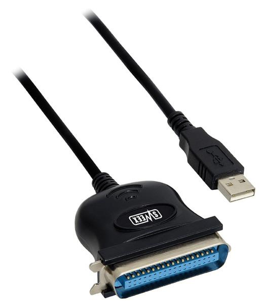 Sweex USB to Parallel Cable 1.5м Черный кабель USB