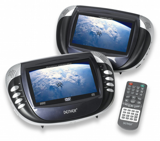 Denver MT-743 Portable DVD Player with 7” TFT/LCD Screen and 7" Slave Unit
