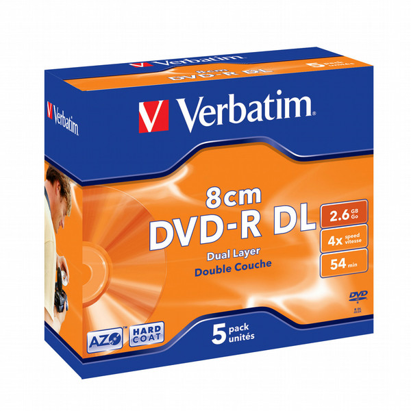 Verbatim DVD-R 8cm Dual Layer Matt Silver