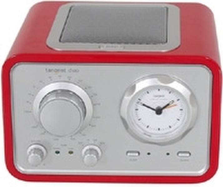 Tangent Duo Clock Radio - Red Portable Red
