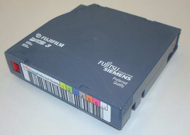 Fujitsu LTO 3 data cartridge with label