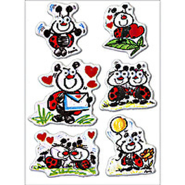 HERMA MAGIC stickers ladybirds with moving eyes 1 sheet декоративная наклейка