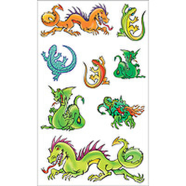 HERMA Tattoos Color Art dragons glow 1 sheet decorative sticker