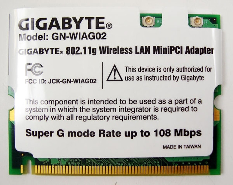 Gigabyte GN-WIAG02 108Мбит/с сетевая карта