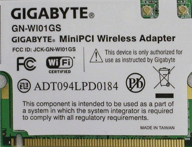 Gigabyte GN-WI01GS 54Мбит/с сетевая карта