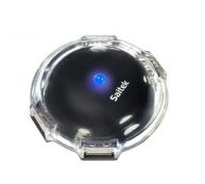 Saitek UFO Mini Hub, Black 480Мбит/с Черный хаб-разветвитель