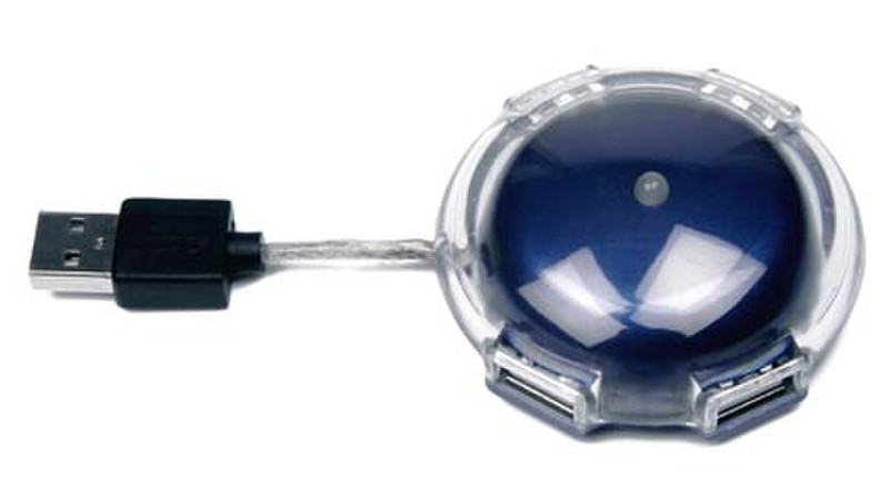Saitek UFO Mini Hub, Metallic Blue 480Мбит/с Синий хаб-разветвитель