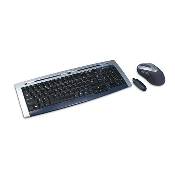 Belkin Wireless Slim keyboard and Mini Optical mouse RF Wireless QWERTY Tastatur