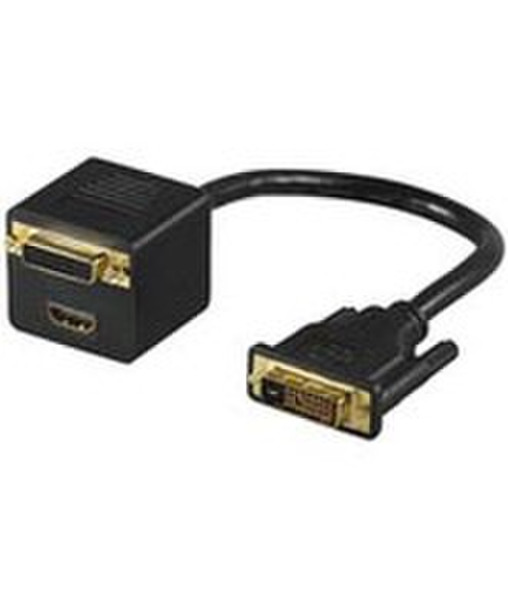 Microconnect 68738 Cable splitter Schwarz Kabelspalter oder -kombinator