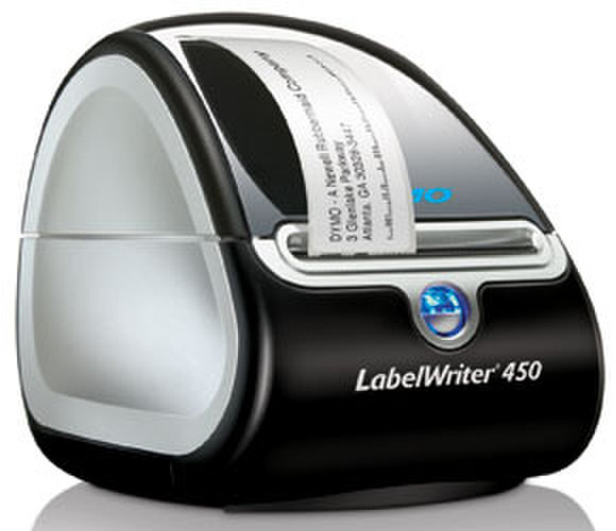 DYMO LabelWriter 450 Прямая термопечать 600 x 300dpi Черный, Cеребряный устройство печати этикеток/СD-дисков