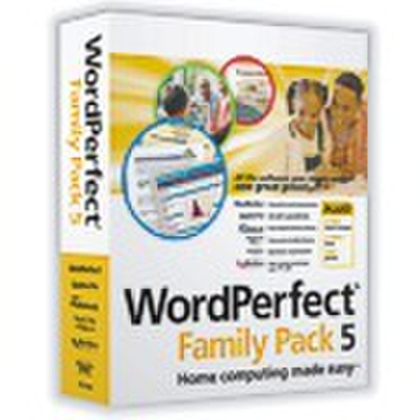Corel WordPerfect Family Pack 5 Intl CD Windows 98 2000 XP Millennium