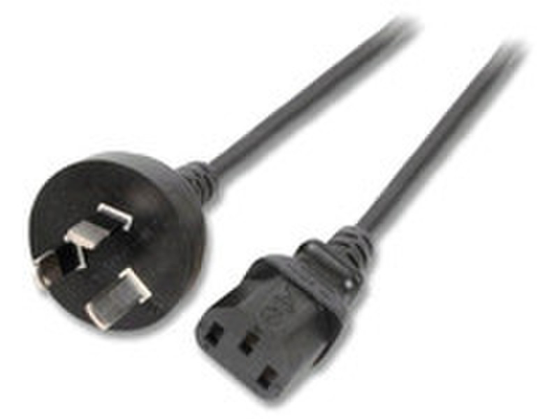 Microconnect PE010418AUSTRALIA C13-Koppler Schwarz Stromkabel