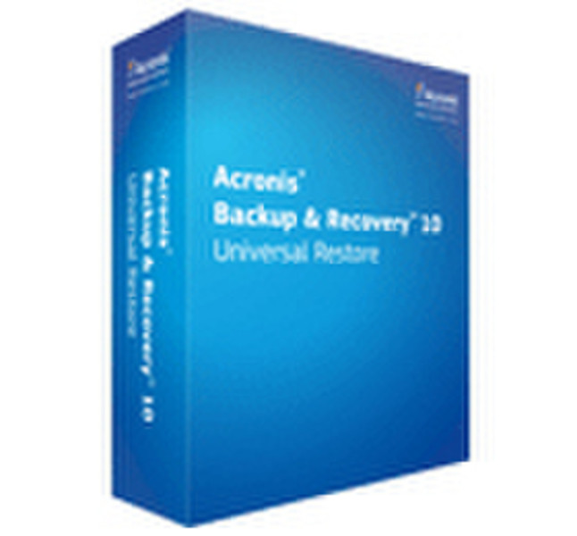 Acronis Backup & Recovery 10 UR f/ Adv. Workstation, AAS, GLP, RNW, 1Y, FR