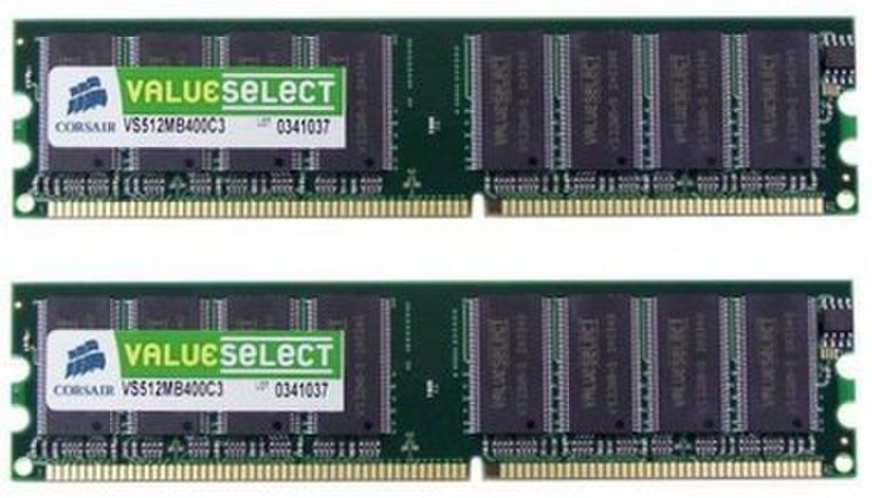 Corsair 2GB PC3200 SDRAM DIMMs 2GB DDR 400MHz Speichermodul