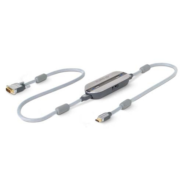 Belkin PureAV RazorVision HDMI Interface-to-DVI Video Cable 2.4m Grau