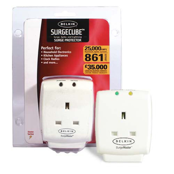 Belkin SurgeCube 1AC outlet(s) 230V White surge protector