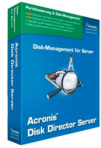 Acronis Disk Director Server 10.0, w/AAS, ALP, 500-1249u, Upg, EN