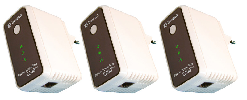 Bewan Powerline E200 Trio Ethernet 200Mbit/s Netzwerkkarte