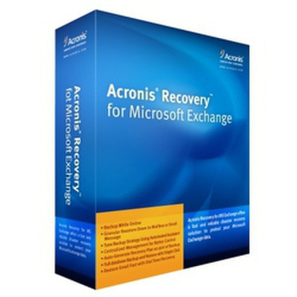 Acronis Recovery for Microsoft Exchange SBS, ALPE, AAS, Ren, 500-1249u, FR