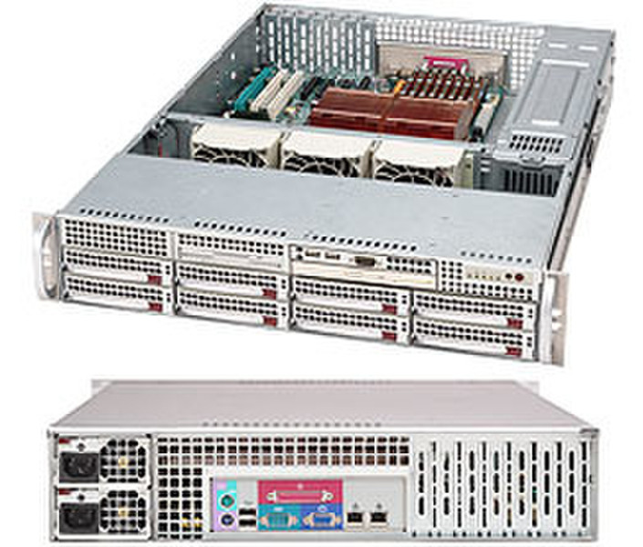 Supermicro 825S2-R700LPB Cтойка 700Вт Черный системный блок