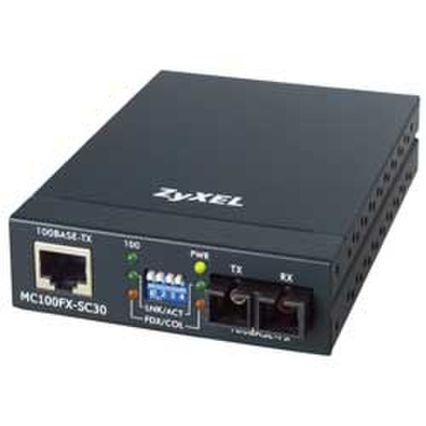 ZyXEL MC100FX-SC30 Media Converter 100Мбит/с 1310нм сетевой медиа конвертор