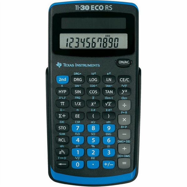 Texas Instruments TI-30 ECO RS Карман Scientific calculator Черный калькулятор