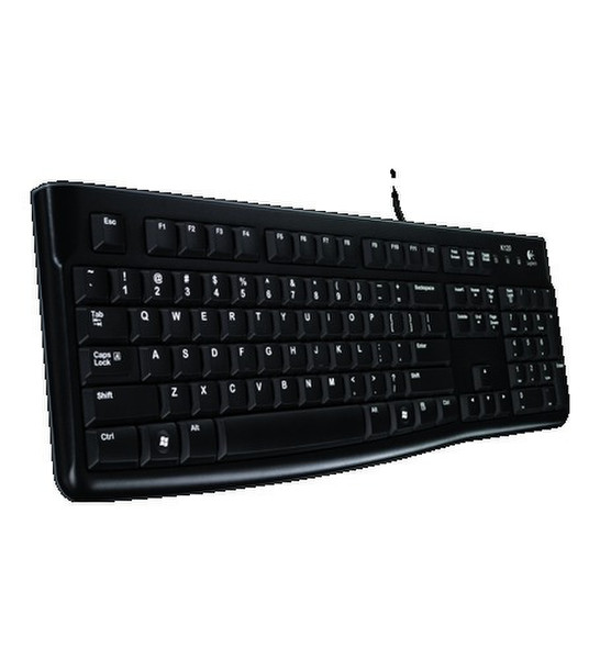 Logitech K120 USB QWERTY UK Englisch Schwarz Tastatur