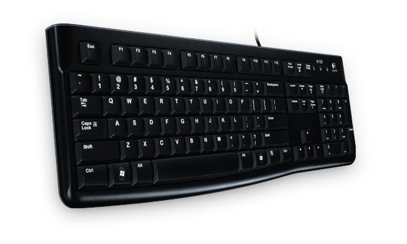 Logitech K120 USB QWERTZ Geman Черный клавиатура