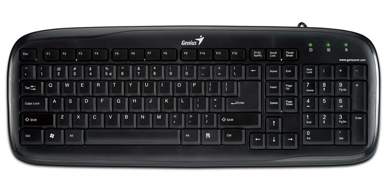 Genius Slimstar 110 PS/2 QWERTY Черный клавиатура