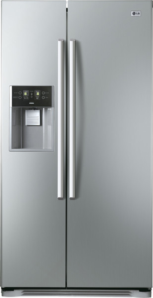 LG GWL207FSQA Отдельностоящий 508л Cеребряный side-by-side холодильник