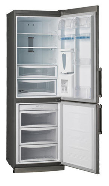 LG GCF409BSQW freestanding 296L Stainless steel fridge-freezer