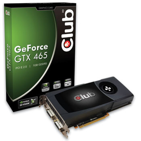 CLUB3D CGNX-X46524 GeForce GTX 465 1GB GDDR5 Grafikkarte