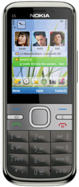 Nokia C5-00 Single SIM Silber Smartphone