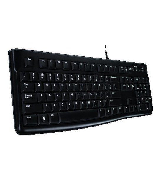Logitech K120 USB QWERTY Черный клавиатура