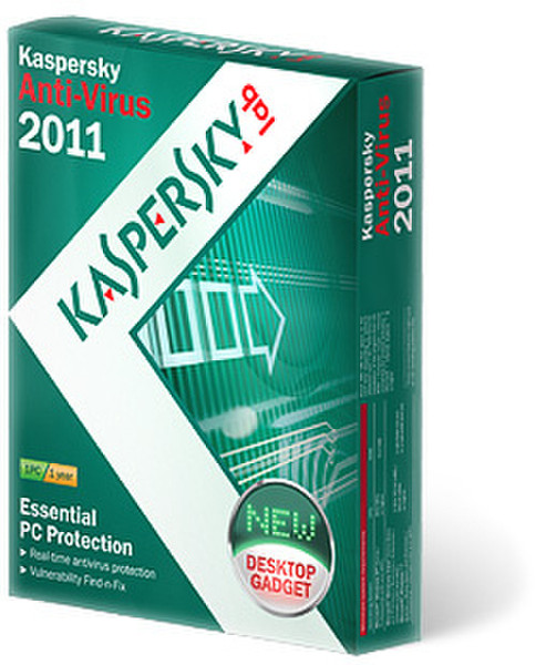 Kaspersky Lab Anti-Virus 2011, 1u, 1Y, RNW