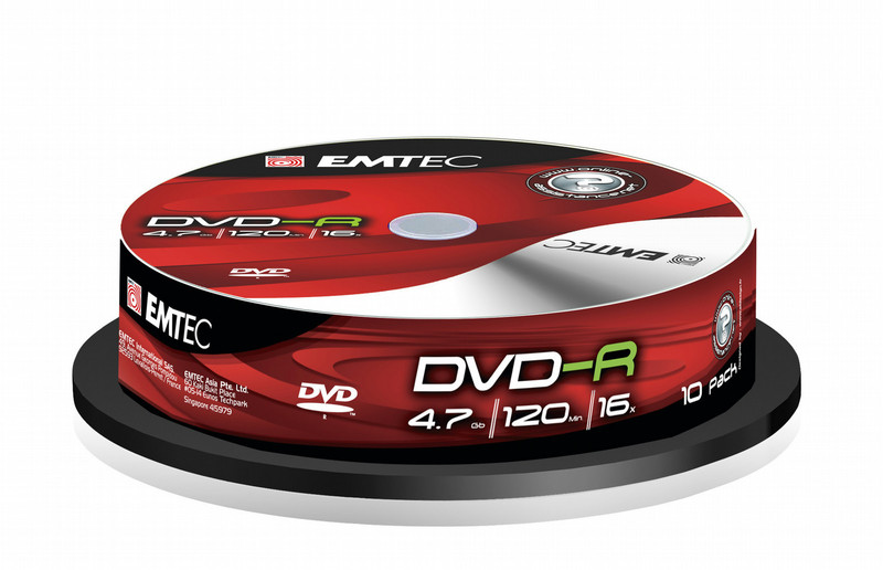 Emtec EKOVRG471016CB 4.7GB DVD-R 10pc(s) blank DVD