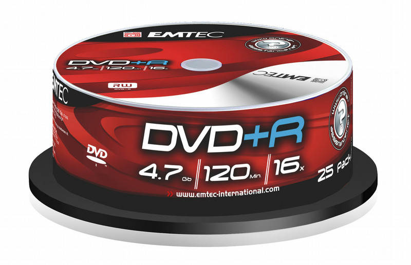 Emtec EKOVPR472516CB 4.7GB DVD+R 25Stück(e) DVD-Rohling