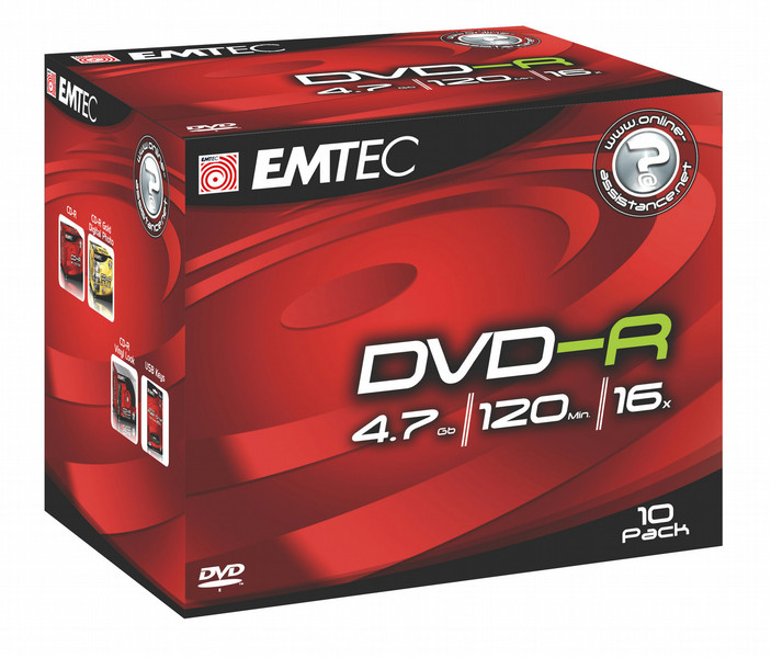 Emtec EKOVRG471016JC 4.7GB DVD-R 10Stück(e) DVD-Rohling