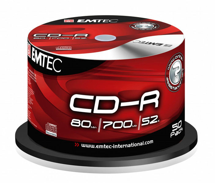 Emtec EKOC805052CN CD-R 700МБ 50шт чистые CD
