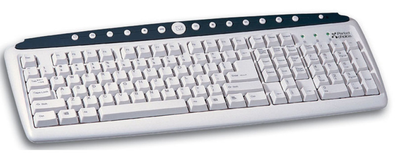 Perfect Choice PC-200055 PS/2 QWERTY Белый клавиатура