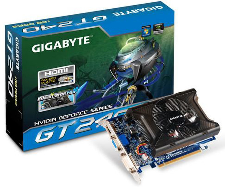 Gigabyte N240D3GI GeForce GT 240 1GB GDDR3 graphics card