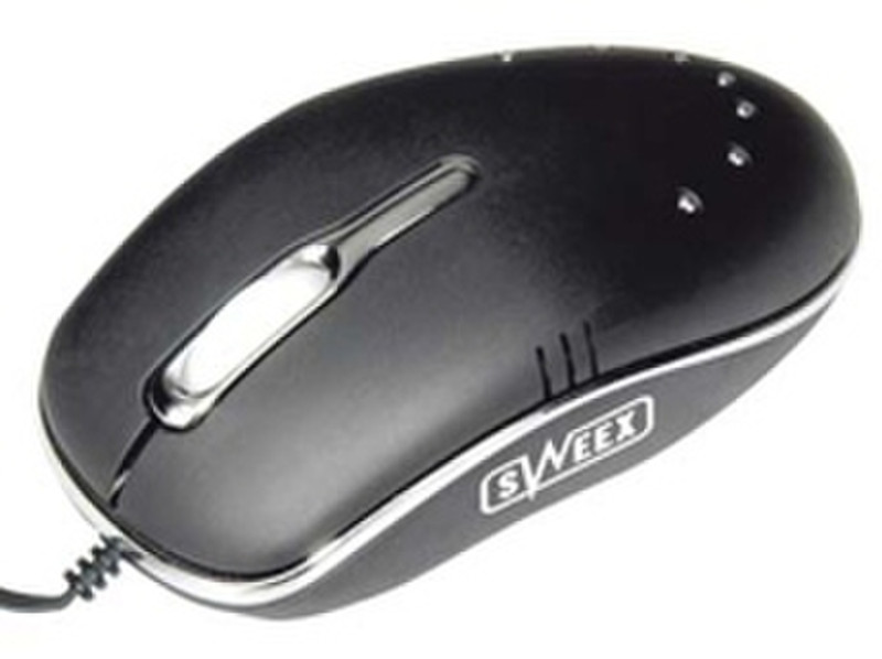 Sweex Mini Optical USB Mouse USB Оптический 400dpi Черный компьютерная мышь