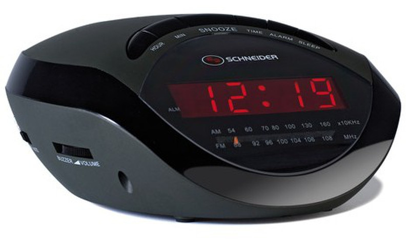 Schneider CR06 Часы Аналоговый Черный радиоприемник