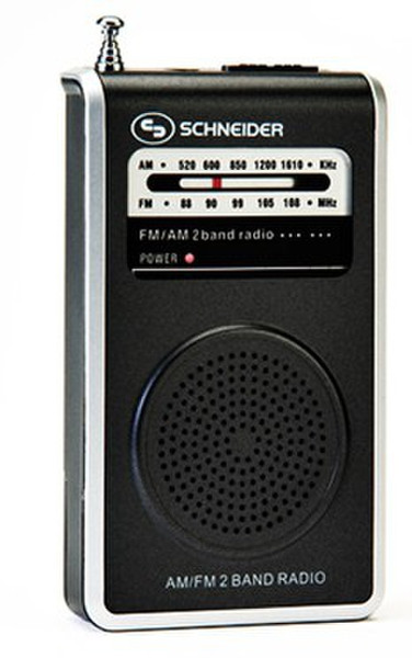 Schneider SCR25 Tragbar Analog Schwarz Radio