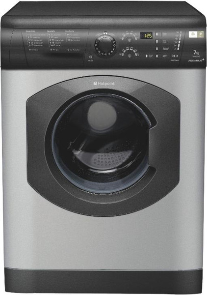 Hotpoint WMF 740 G Отдельностоящий Фронтальная загрузка 7кг 1400об/мин Черный, Cеребряный стиральная машина