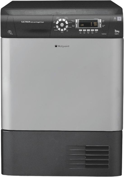 Hotpoint TCD970G freestanding Front-load 7kg C Black,Silver tumble dryer