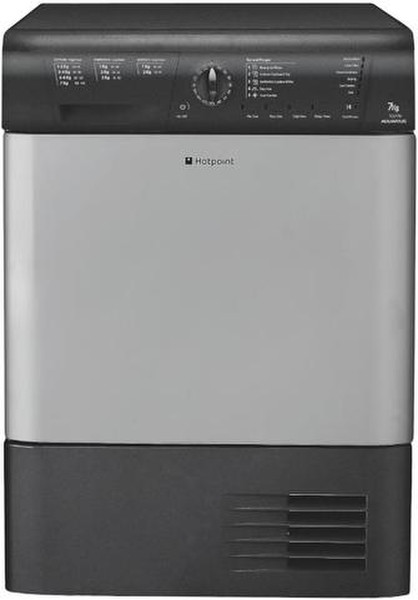 Hotpoint TCL770G Freistehend Frontlader 7kg C Schwarz, Silber Wäschetrockner