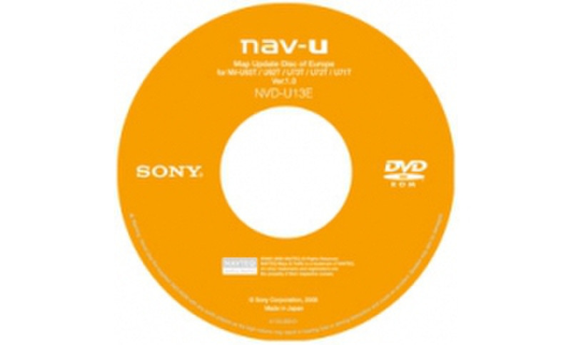 Sony NVD-U13E navigation software